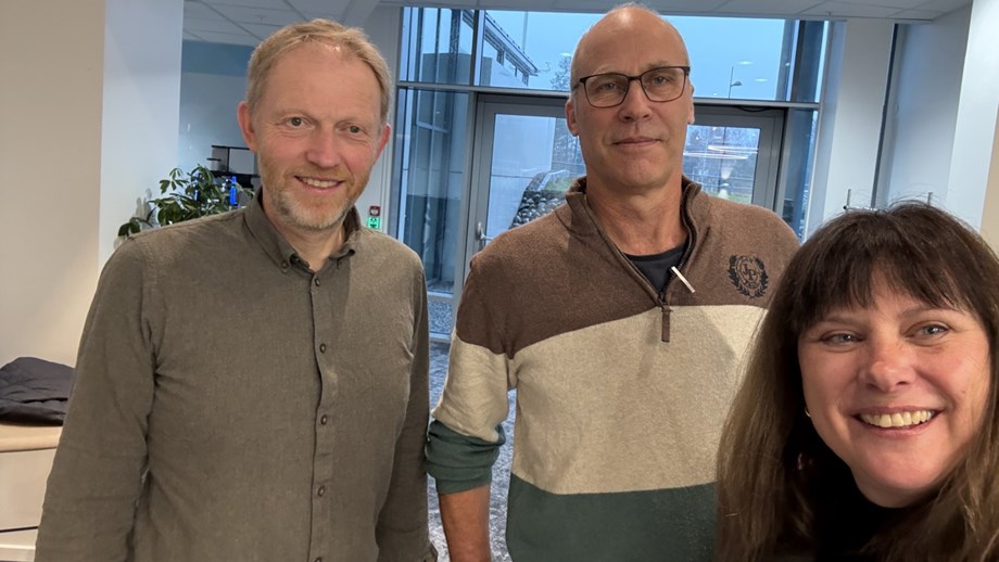 Programlederen står oppstilt sammen med Sverre, den ene av gjestene. Selfie tatt av Oda.