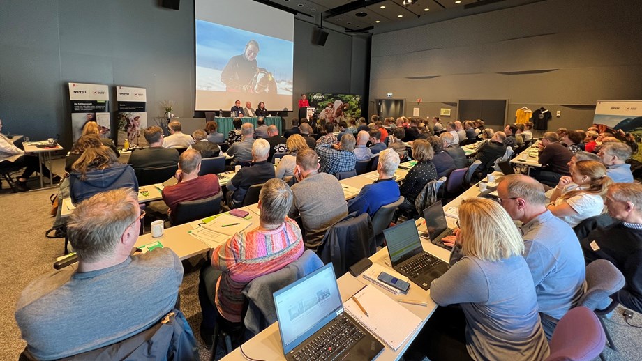 Forsamlingen på årsmøtet 2024 fotografert bakfra.