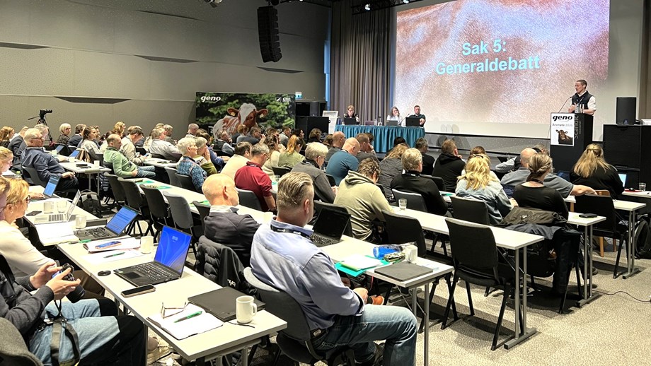 Forsmlingen på årsmøtet fotografert bakfra.